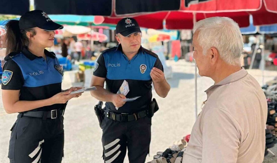 Erzincan’da polis ekipleri semt pazarlarında esnaf ve vatandaşları dolandırıcılık ve