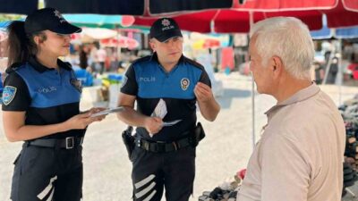 Erzincan’da polis ekipleri semt pazarlarında esnaf ve vatandaşları dolandırıcılık ve