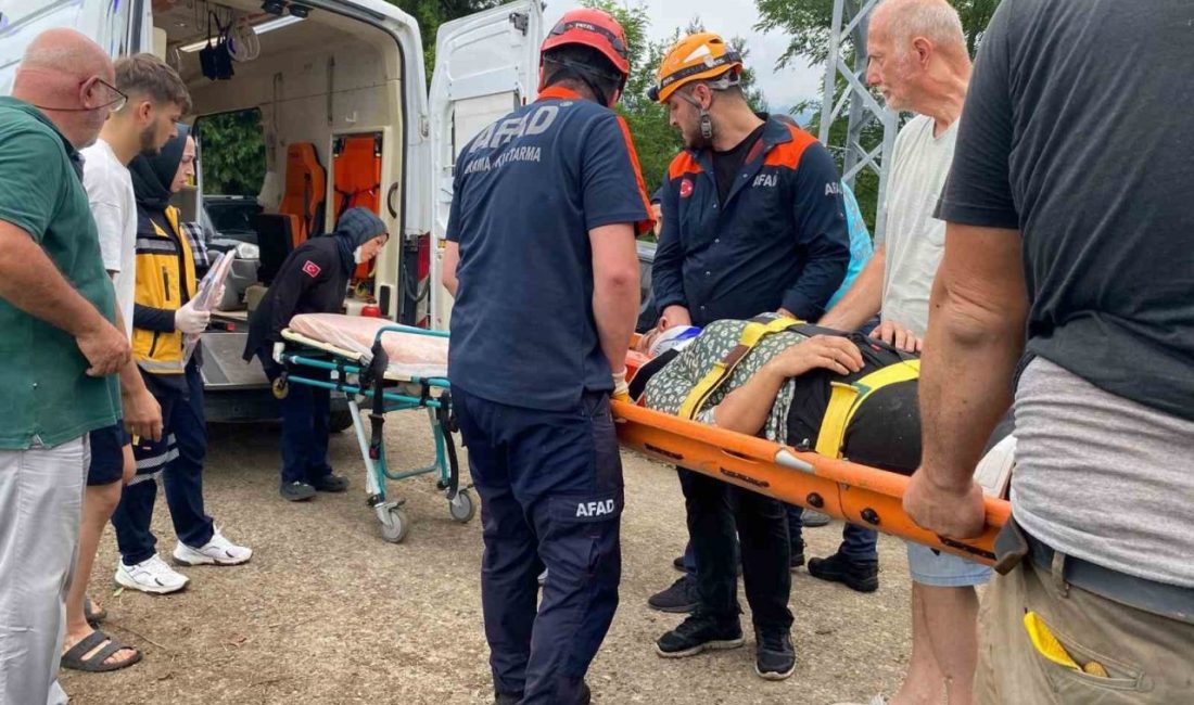 Rize’de çay topladığı sırada üzerine ilkel teleferiğin taşıyıcı kısmı düşen