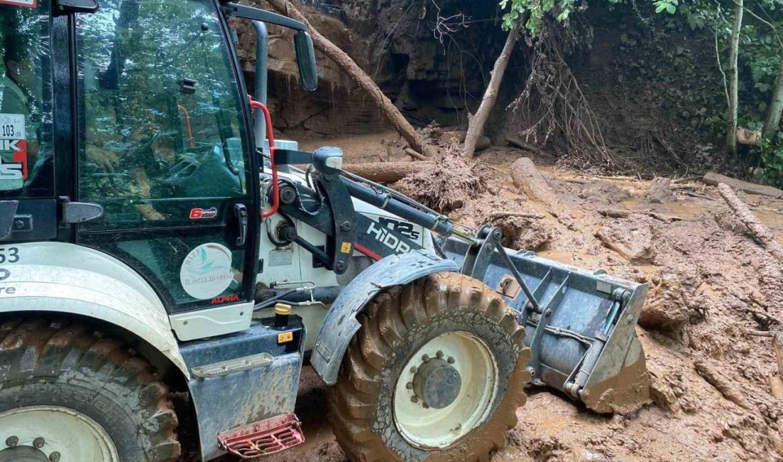 Rize’nin yüksek kesimlerinde etkili olan şiddetli yağışların sebep olduğu ufak