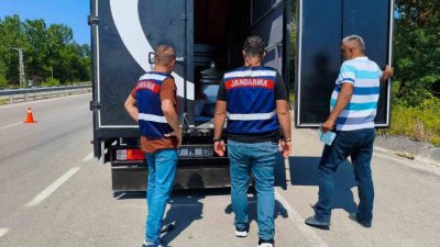 Sinop’ta jandarma ve İl Göç İdaresine bağlı ekipler tarafından yapılan