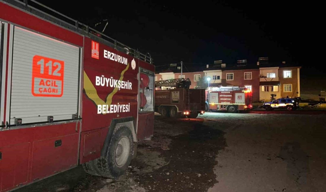 Erzurum’un Tekman ilçesinde çıkan yangın korku dolu anlar yaşattı. Edinilen