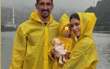 Trabzonspor’un yıldız oyuncusu Stefan Savic ve eşi Nikolija Savic, Trabzon’un