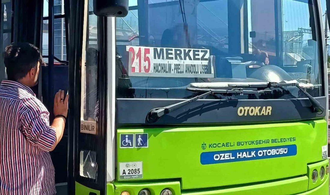 Kocaeli İzmit’te yolcusu ile tartıştığı ve yolcusunu demir sopayla kovaladığı