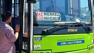 Kocaeli İzmit’te yolcusu ile tartıştığı ve yolcusunu demir sopayla kovaladığı