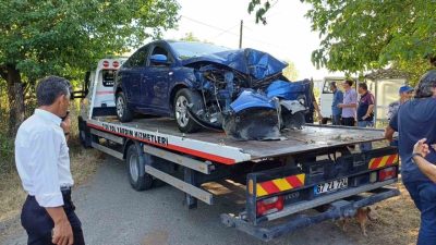 Zonguldak’ın Çaycuma ilçesine bağlı Kızılbel Köyü’nde meydana gelen trafik kazasında