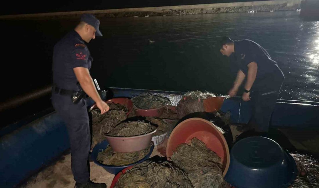 Zonguldak’ın Kilimli ilçesinde yasa dışı kalkan avcılığı yapan balıkçı teknesine