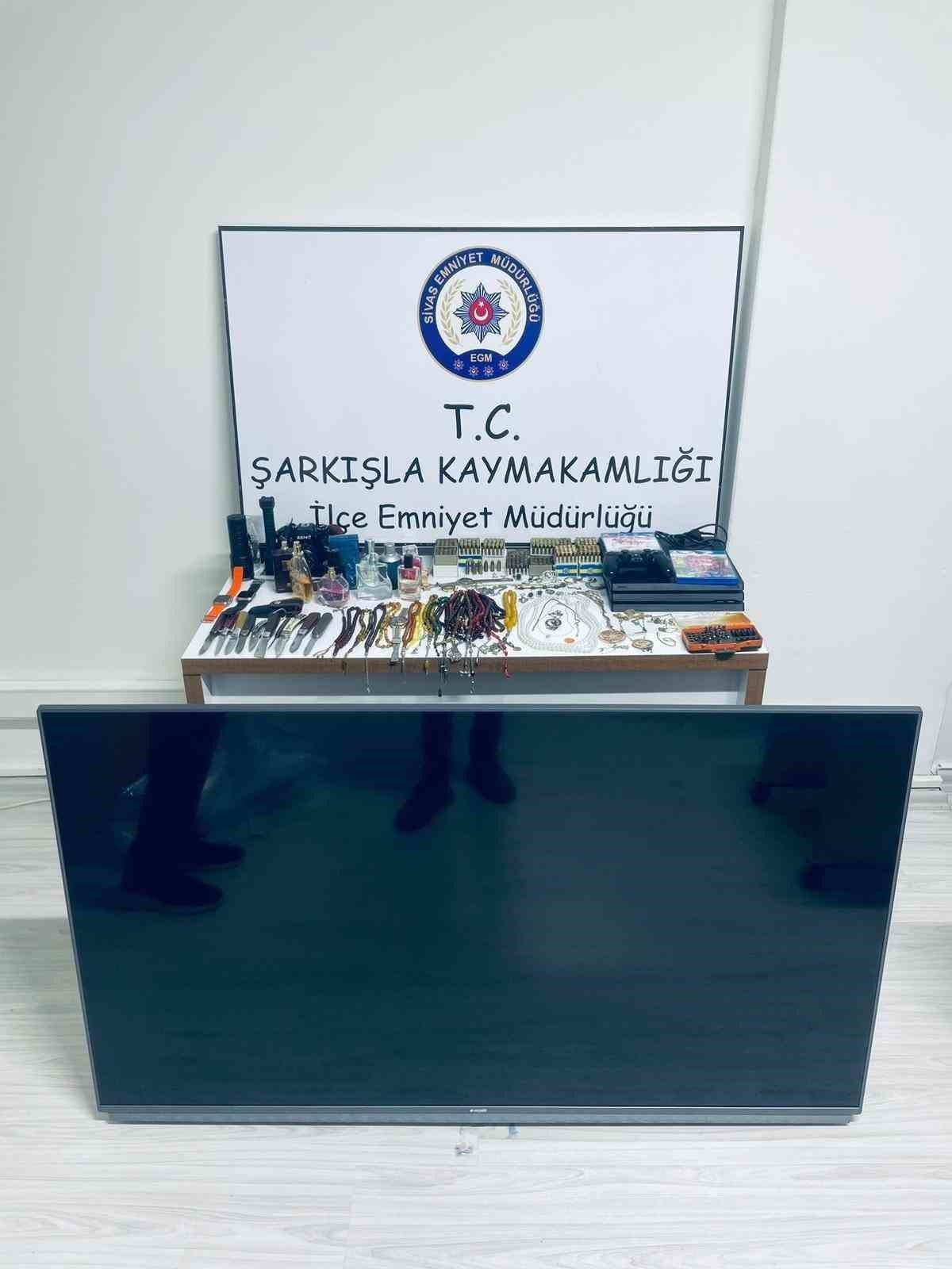 Sivas’ta 6 ayrı hırsızlık olayına karışan 2 kişi emniyet ekiplerince