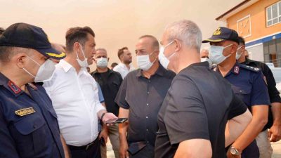 AK Parti Antalya Milletvekili Mevlüt Çavuşoğlu, Alanya’daki orman yangınıyla ilgili,