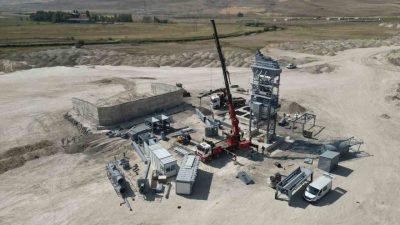 Aziziye Belediyesi’nin ilçeye kazandığı asfalt plenti, göz kırpmaya başladı. Yatırım