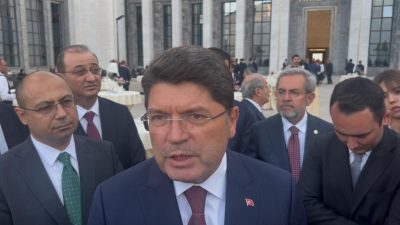 Adalet Bakanı Yılmaz Tunç, 2025-2026 adli yıl açılış resepsiyonunda gazetecilerin