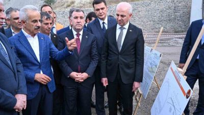 Ulaştırma ve Altyapı Bakanı Abdulkadir Uraloğlu, yapımı devam eden Kop