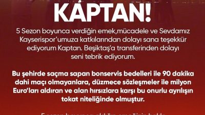 Milliyetçi Hareket Partisi (MHP) Kayseri Milletvekili Baki Ersoy, Beşiktaş’a transfer