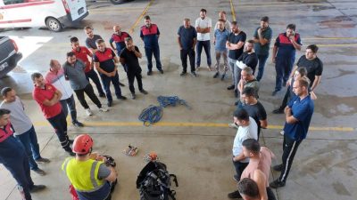 Erzincan’da belediye ve İl Özel İdaresi personeline yönelik yüksekte çalışma