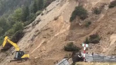 Rize’de son iki gün etkili olan yağışlar sonrasında heyelan nedeniyle