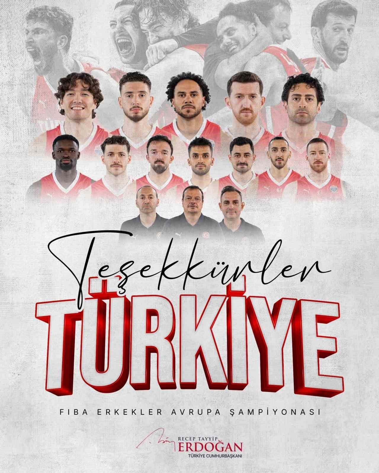 Cumhurbaşkanı Recep Tayyip Erdoğan, “FIBA 2025 Avrupa Basketbol Şampiyonası’nda 2’nci