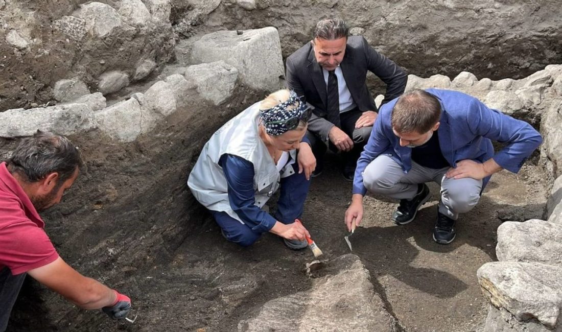 Erzurum’un Yakutiye ilçesine bağlı Değirmenler Köyü’nde Höyük Kazı Alanında çalışmalar