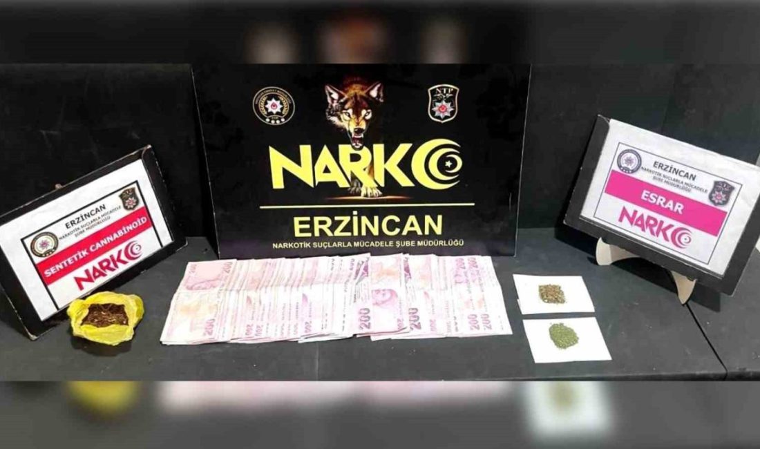Erzincan’da düzenlenen uyuşturucu operasyonunda yakalanan 1 şüpheli tutuklandı. Yapılan aramada