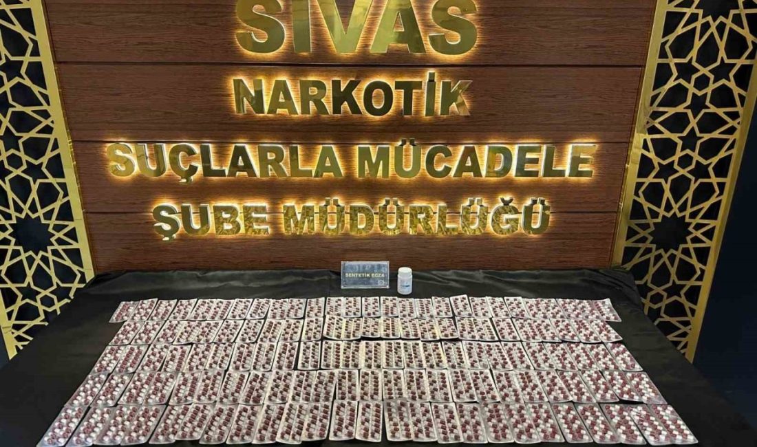 Sivas’ta polis ekiplerince bir şahsın evinde yapılan aramada bin 795