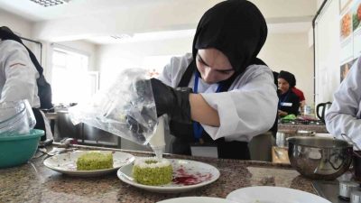 Yeni açılan Erzurum Gastronomi Mesleki ve Teknik Anadolu Lisesi, mutfak