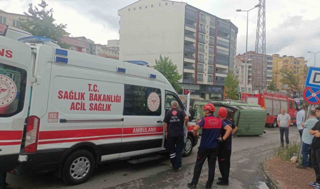 Zonguldak’ın Ereğli ilçesinde kontrolden çıkan bir araç devrildi. Kazada sürücü