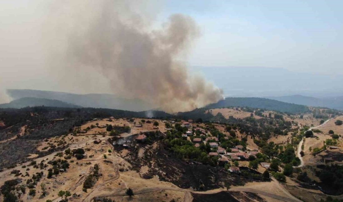 Kastamonu’nun Araç ilçesinde etkili olan iki yangına müdahale havadan ve