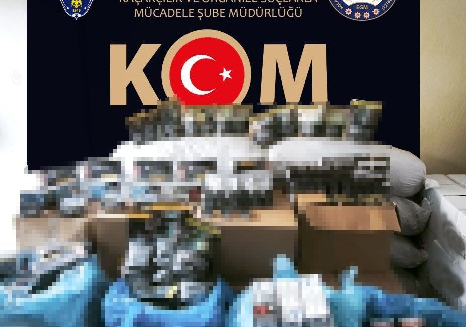 Kocaeli’de kaçak tütün ve elektronik sigara satıcılarına yönelik düzenlenen operasyonda