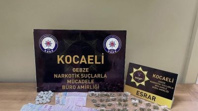 Kocaeli Emniyet Müdürlüğü’nün İzmit, Başiskele ve Çayırova ilçelerinde düzenlediği uyuşturucu