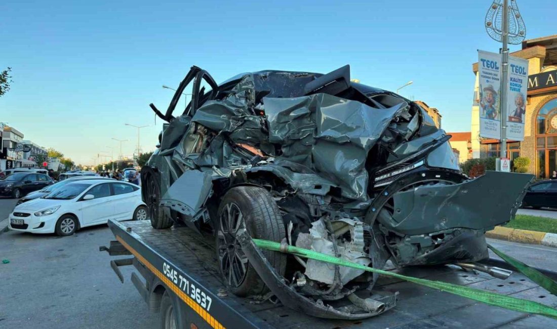 Sakarya’nın Serdivan ilçesinde dörtlülerini yakarak yol kenarındaki işletmeye gitmek için