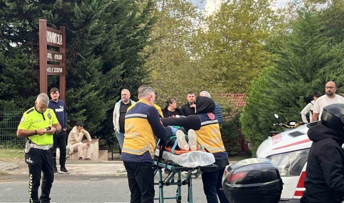 Ordu’nun Ünye ilçesinde otomobil ile motosikletin çarpışması sonucu meydana gelen