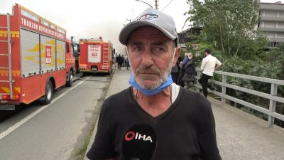 Trabzon’un Akçaabat ilçesinin Darıca mahallesinde ’Deppo’ isimli alışveriş merkezindeki yangının