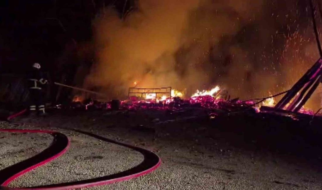 Amasya’nın Suluova ilçesinde bir evde çıkan yangında tüpün bomba gibi