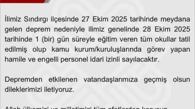 Balıkesir’in Sındırgı ilçesinde meydana gelen 6.1 büyüklüğündeki depremin ardından Balıkesir