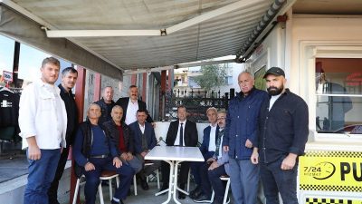 Haftaya esnaf ziyaretiyle başlayan Akçaabat Belediye Başkanı Osman Nuri Ekim,