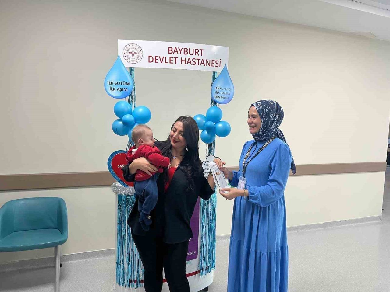 Bayburt Devlet Hastanesinde Normal Doğum ve Emzirme Haftası kapsamında çeşitli