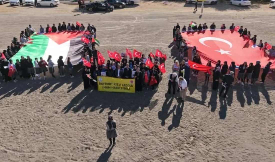 Bayburt Anadolu Kız İmam Hatip Lisesi öğrencileri, Filistin’e destek amacıyla