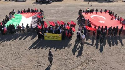 Bayburt Anadolu Kız İmam Hatip Lisesi öğrencileri, Filistin’e destek amacıyla