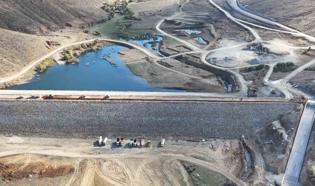 Bayburt’ta Adalar Deresi üzerinde inşa edilen Yelpınar Göleti inşaatında sona