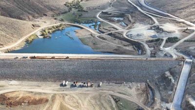 Bayburt’ta Adalar Deresi üzerinde inşa edilen Yelpınar Göleti inşaatında sona