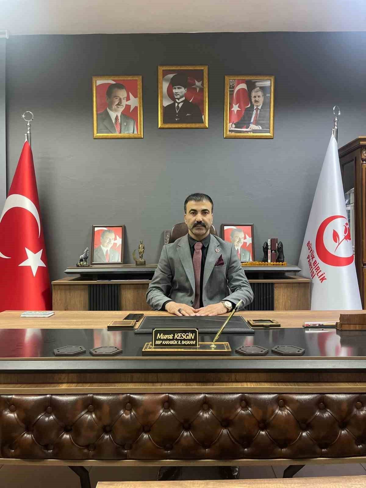 Büyük Birlik Partisi (BBP) Karabük İl Başkanı Murat Kesgin, kentte