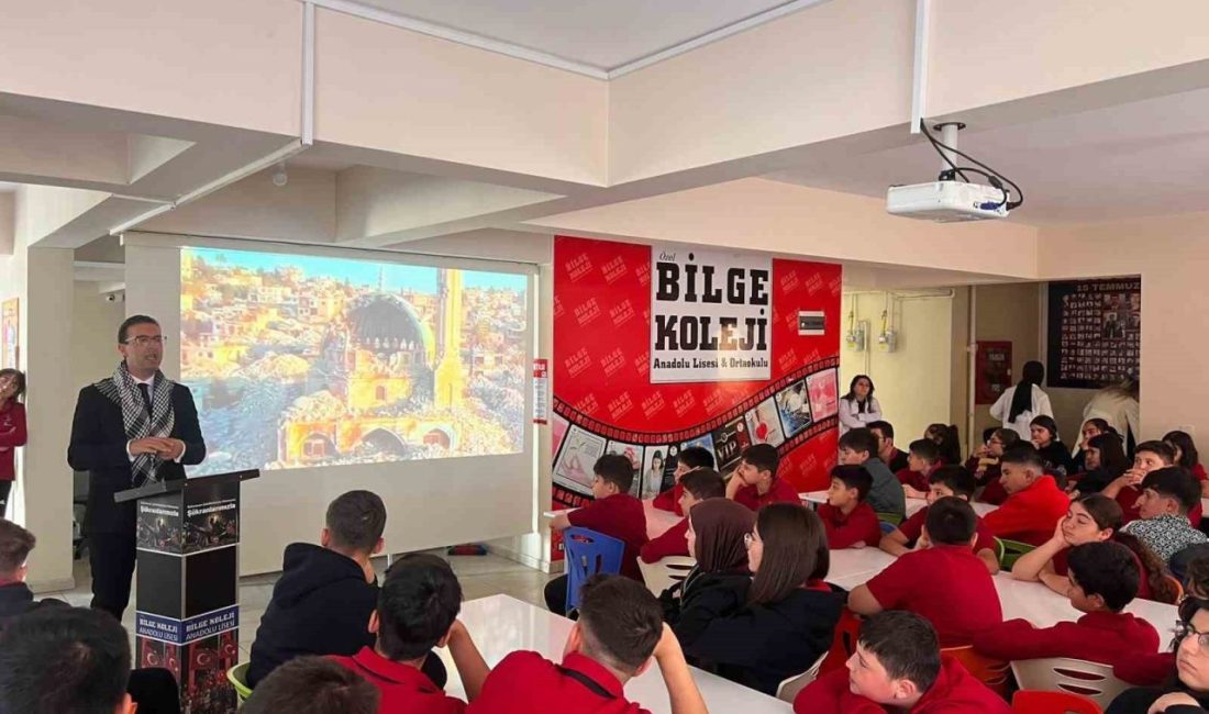 Özel Bilge Koleji öğrencileri, Filistin’de yaşanan katliama dikkat çekmek ve
