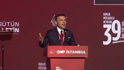 CHP’nin 39. Olağan İstanbul İl Kongresi’nde konuşan CHP İl Başkanı