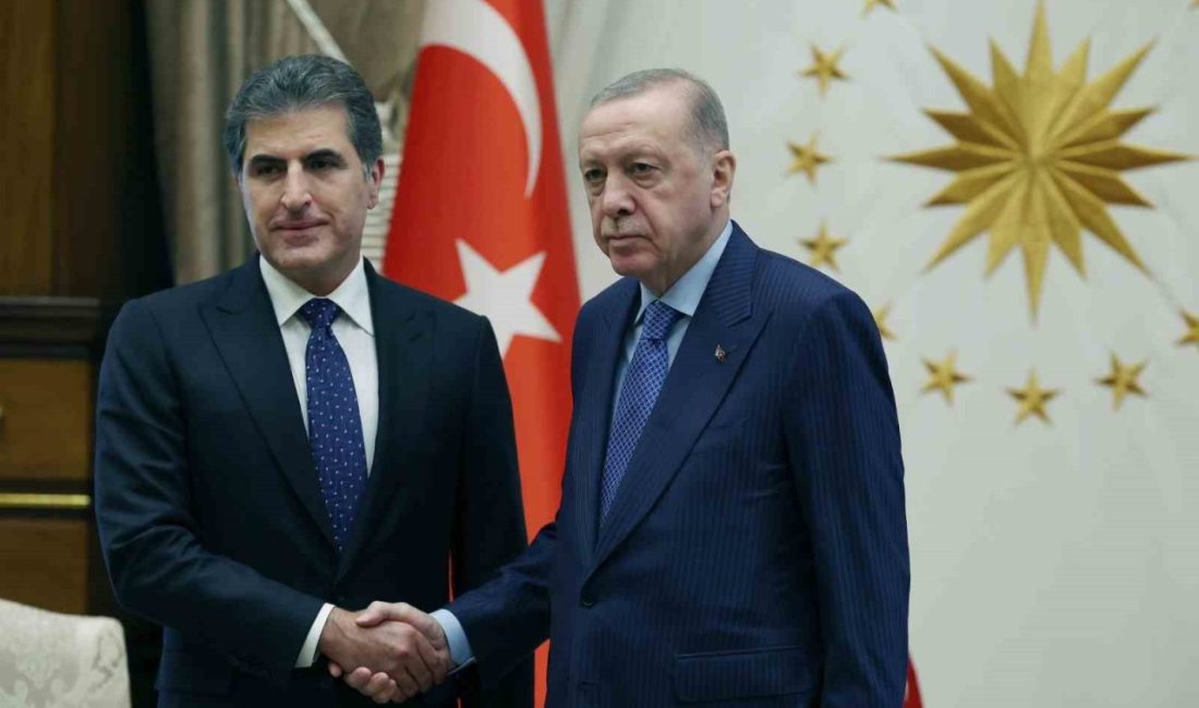 Cumhurbaşkanı Recep Tayyip Erdoğan, Irak Kürt Bölgesel Yönetimi Başkanı Neçirvan