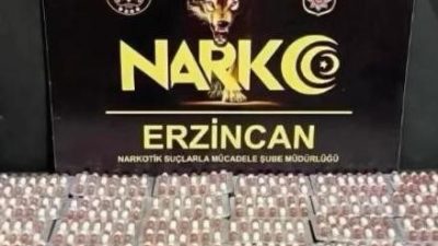 Erzincan’da yolcu otobüsündeki bir yolcunun valizinde 6 bin 335 adet