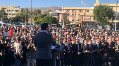 Erzincan’da, Gazze’ye insani yardım ulaştırmak için yola çıkan Küresel Sumud