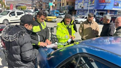 Erzincan İl Emniyet Müdürlüğü Trafik Denetleme Şube Müdürlüğü ekipleri tarafından