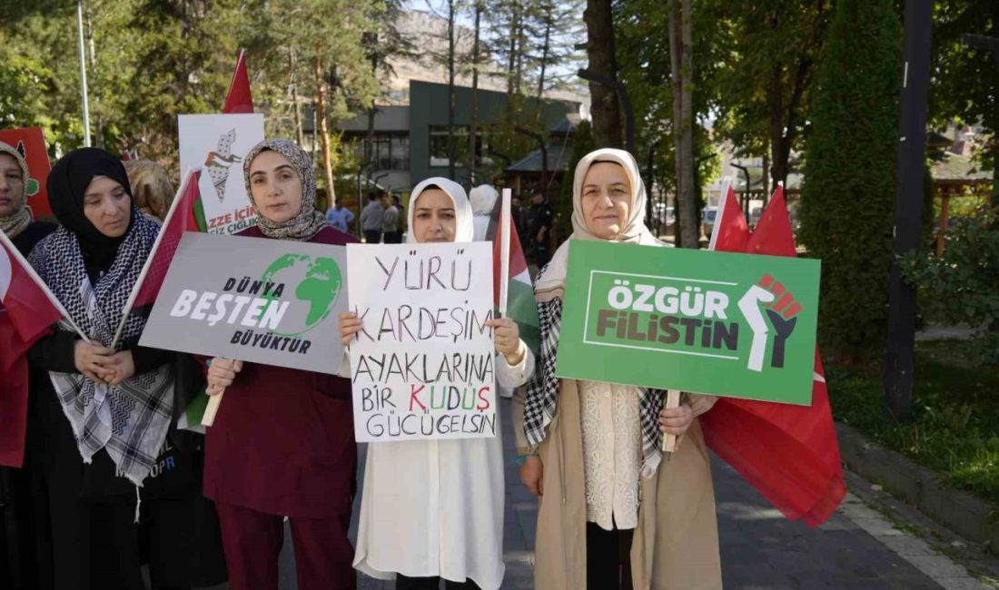 Gümüşhane’de, Filistin’de yaşanan insanlık dramına dikkat çekmek ve Gazze’ye destek