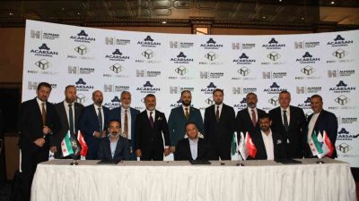 Suriye’nin Halep kentinde düzenlenen törenle, Türk ve Suriyeli inşaat firmaları