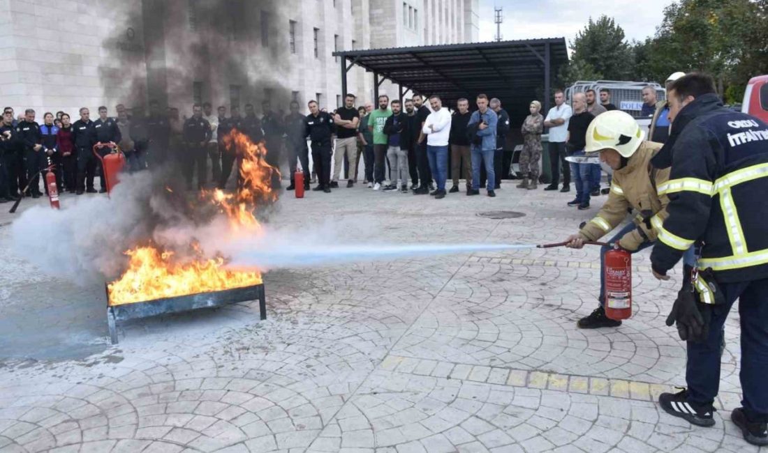 Ordu Büyükşehir Belediyesi İtfaiye Dairesi Başkanlığı ekipleri tarafından, polis ekiplerine