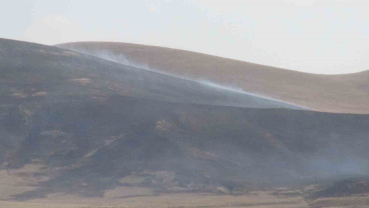 Kars’ta bilinmeyen bir nedenden dolayı çıkan anız yangının da Akbaba